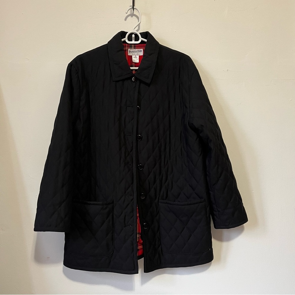 Pendleton Plaid Quilted Coat Medium - image 1